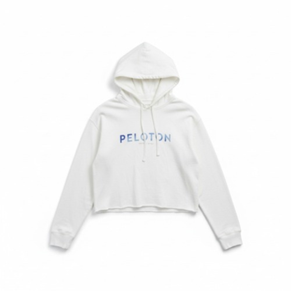 Spiritual Gangster Peloton Hoodie Womens Medium White Cropped Pullover Terry